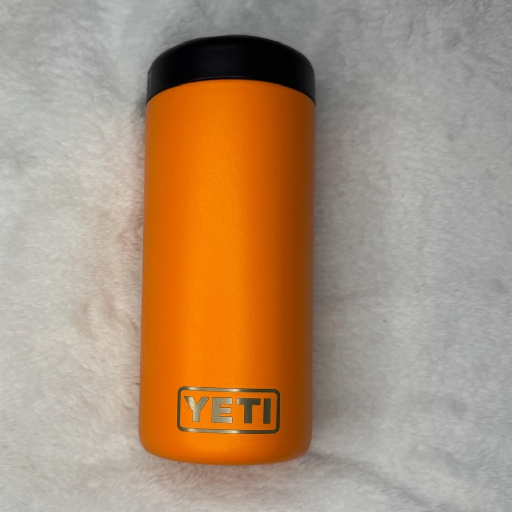 YETI Bright Orange can cooler
